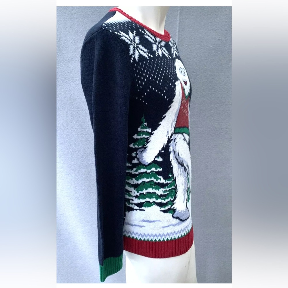Ugly Christmas Sweater Abominable Snowman Yeti Unisex Small Winter Party Fall - Picture 5 of 11
